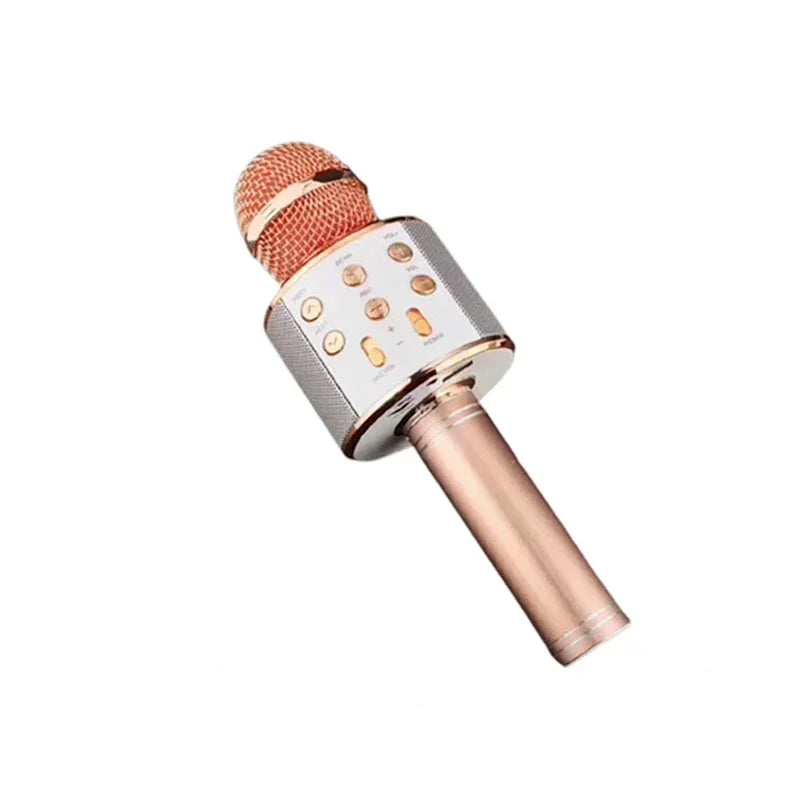 5 in 1 Karaoke Microphone for Kids Singing Wireless Bluetooth Microphone with LED Lights Machine Portable Mic Speaker