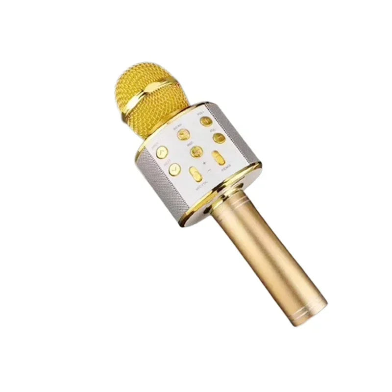 5 in 1 Karaoke Microphone for Kids Singing Wireless Bluetooth Microphone with LED Lights Machine Portable Mic Speaker