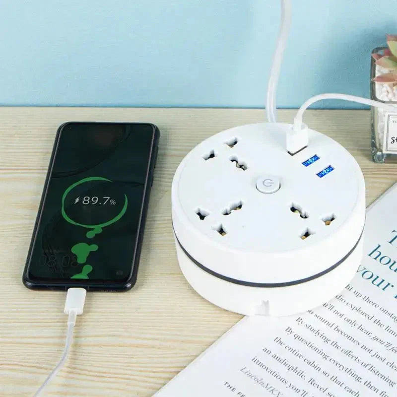 EU Plug AC Outlet Smart Home Power Strip â Multipurpose Electrical Extension Cord with USB Ports & Fast Charging