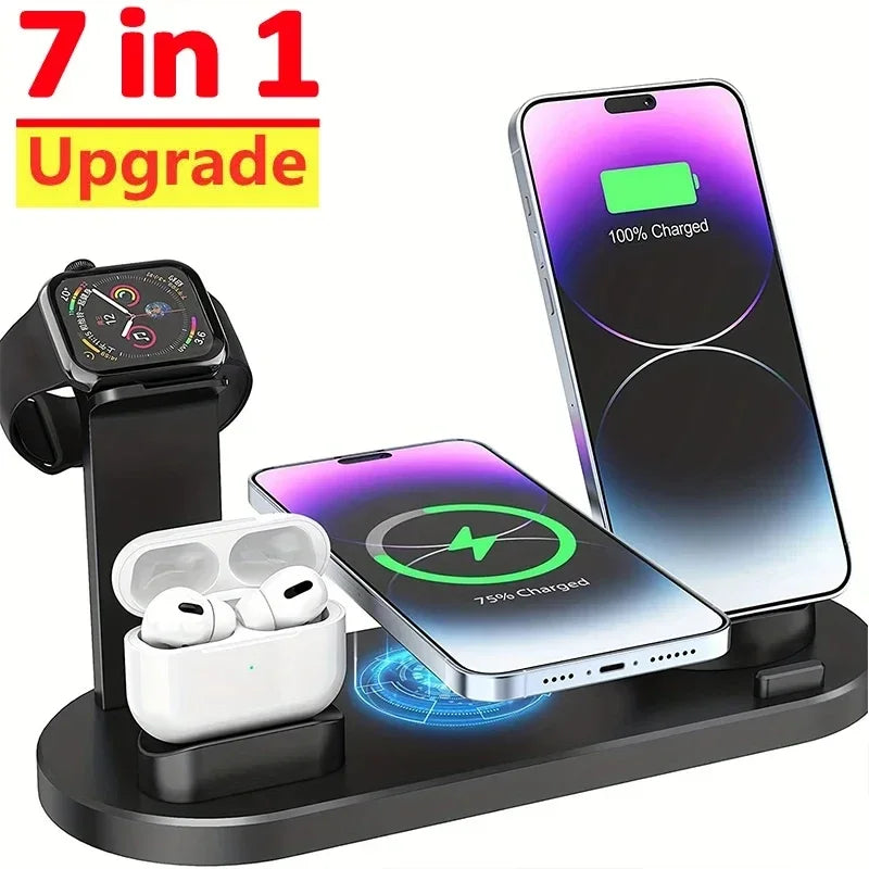 30W 7 in 1 Wireless Charger Stand